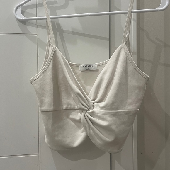 Babaton Front Twist Crop Top Medium - Picture 2 of 9